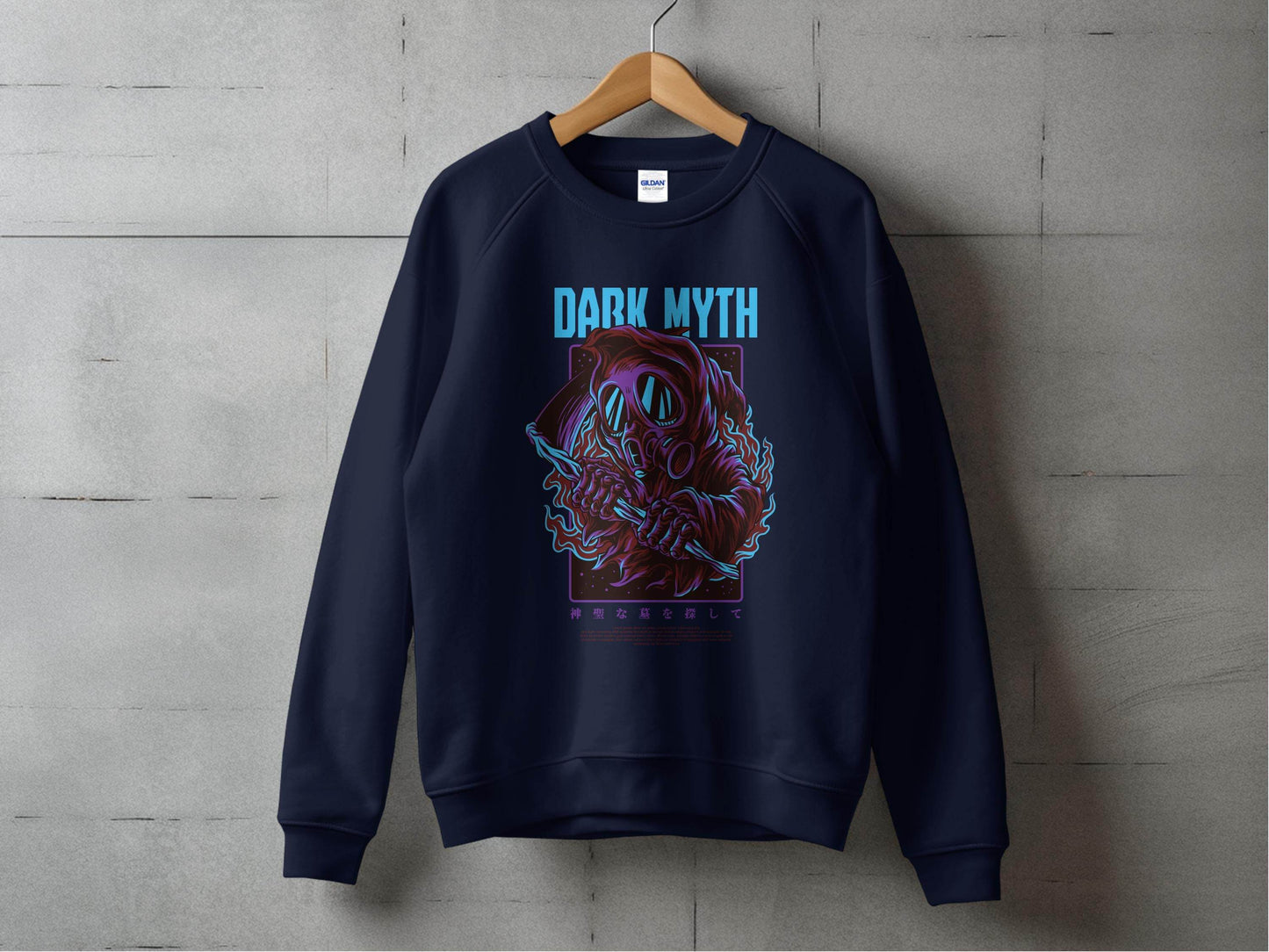 Dark Myth Grim Reaper Masked Artwork Design Sweater - Design & Vybe