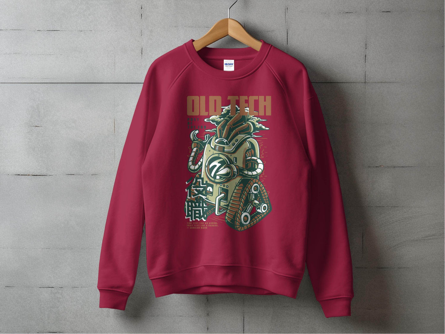 Old Tech Post End Cool Robot Design Graphic Sweater - Design & Vybe