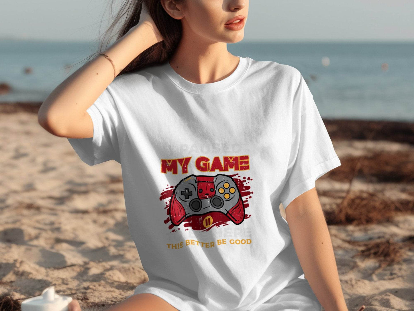 I Paused My Game To Be Here Gaming Controller T-Shirt - Design & Vybe