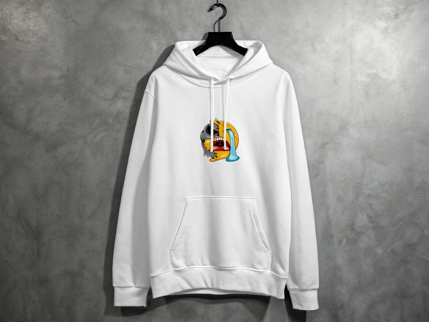 Melting Emoji Face Smiley Design Graphic Hoodie - Design & Vybe