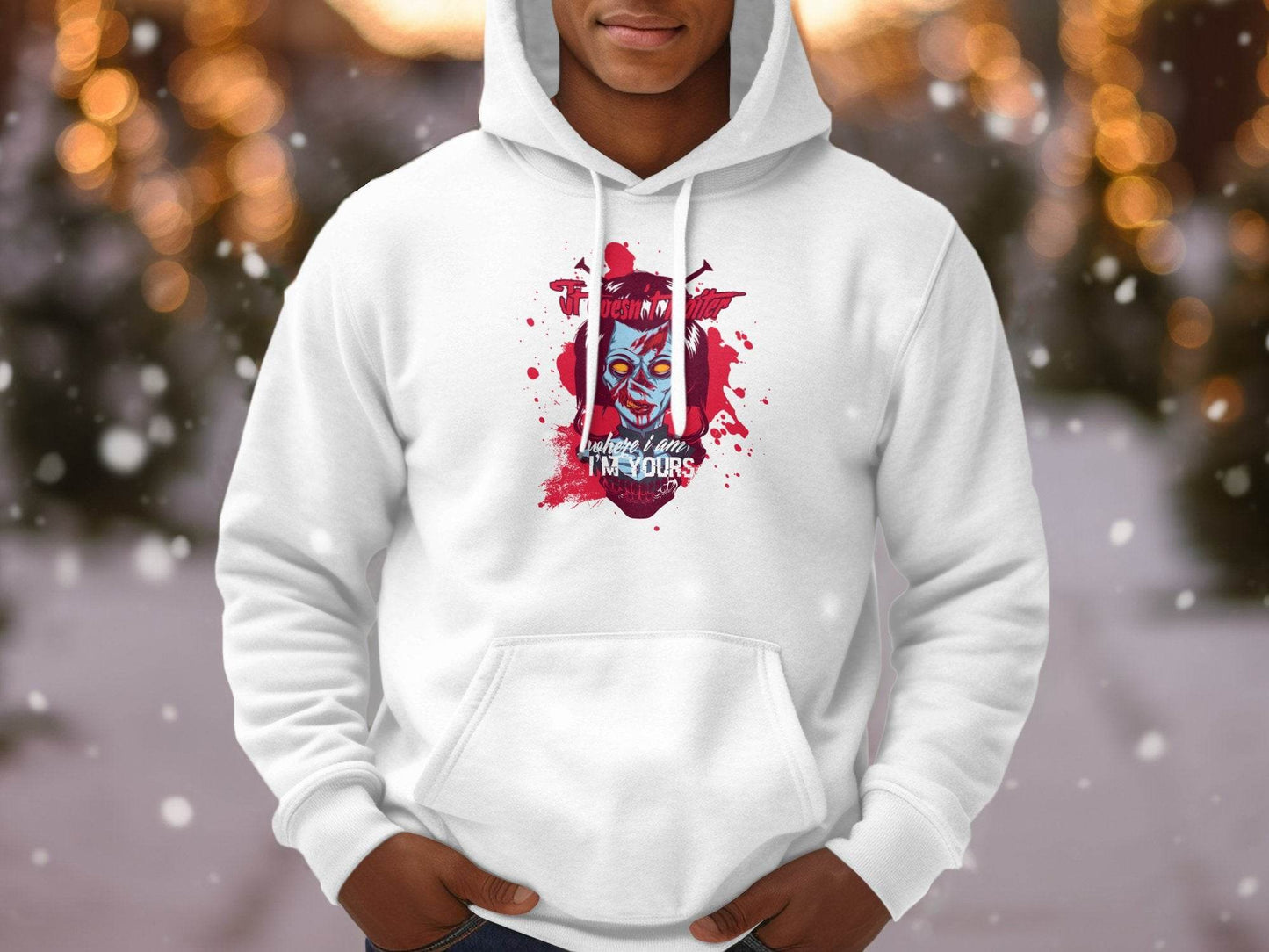 It does not matter where I am your Sci-Fi-Themed Horror Hoodie - Design & Vybe