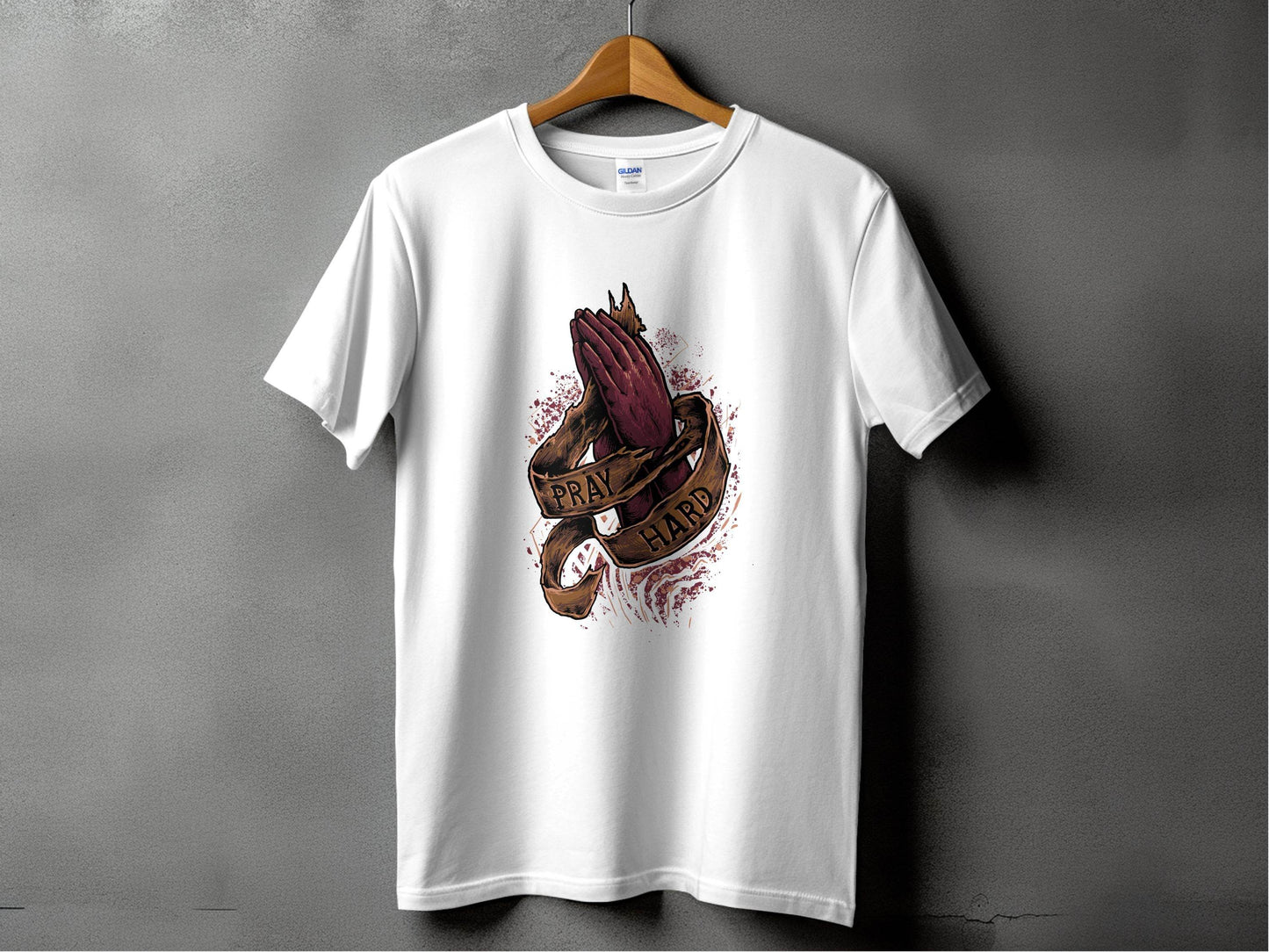 Pray Dark Hard Graphic Design T-Shirt - Design & Vybe