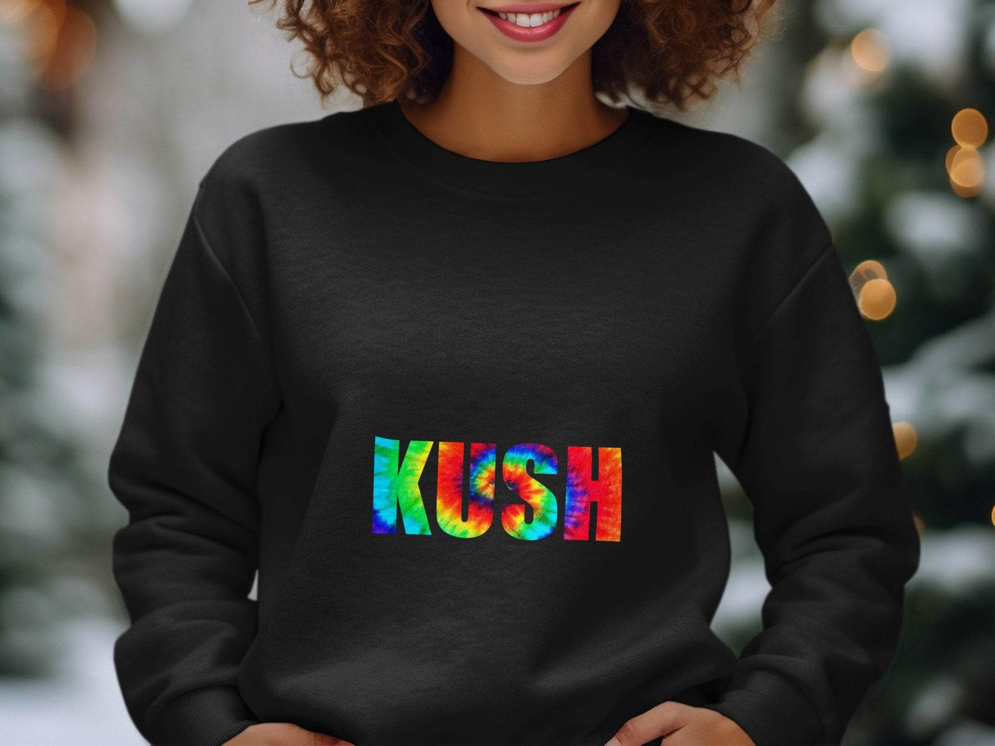 Kush Tie Dye Text Stylish Graphics Hoodie - Design & Vybe