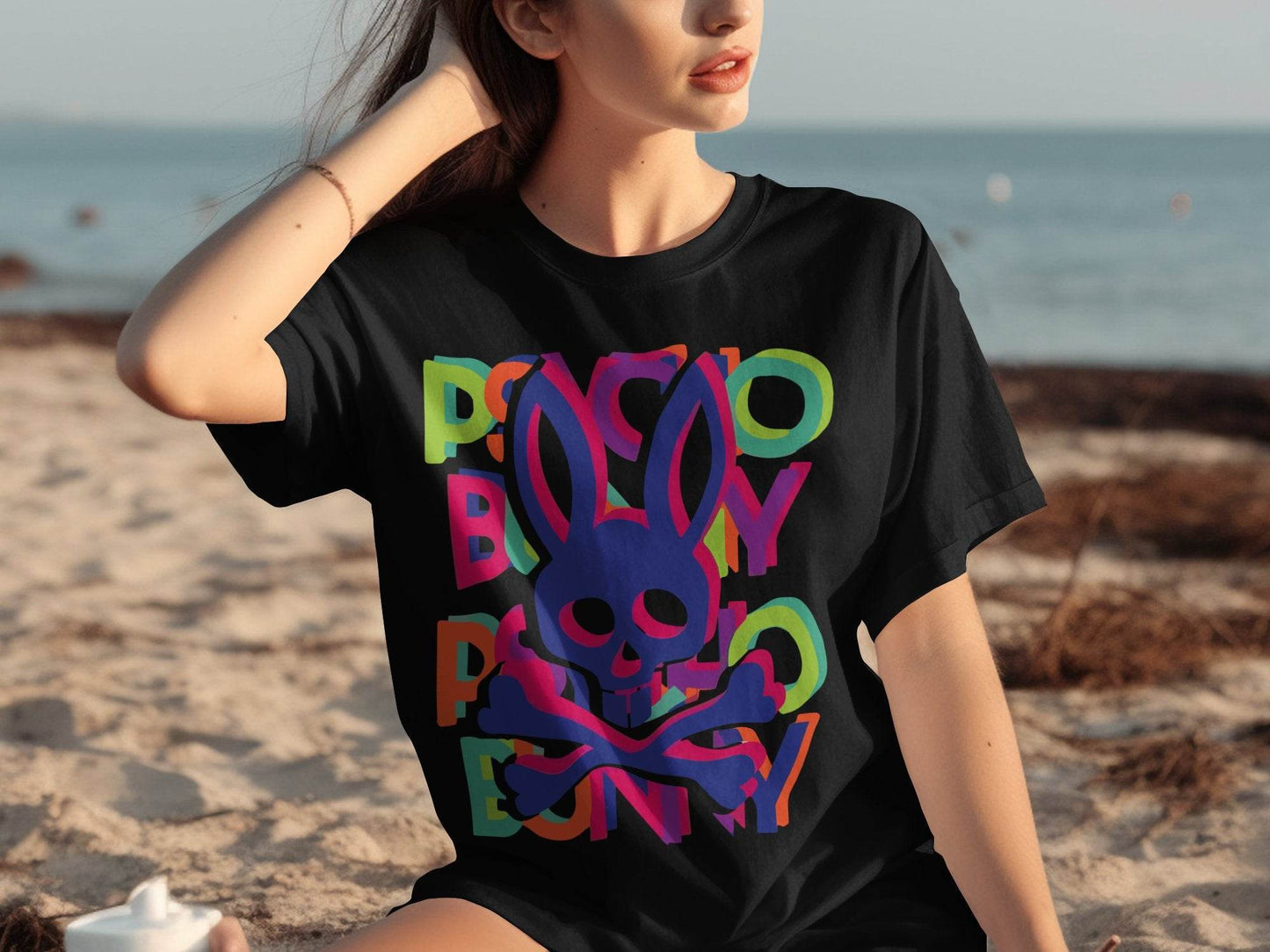 Bold and Colorful Design with Rabbit Skull T-Shirt - Design & Vybe