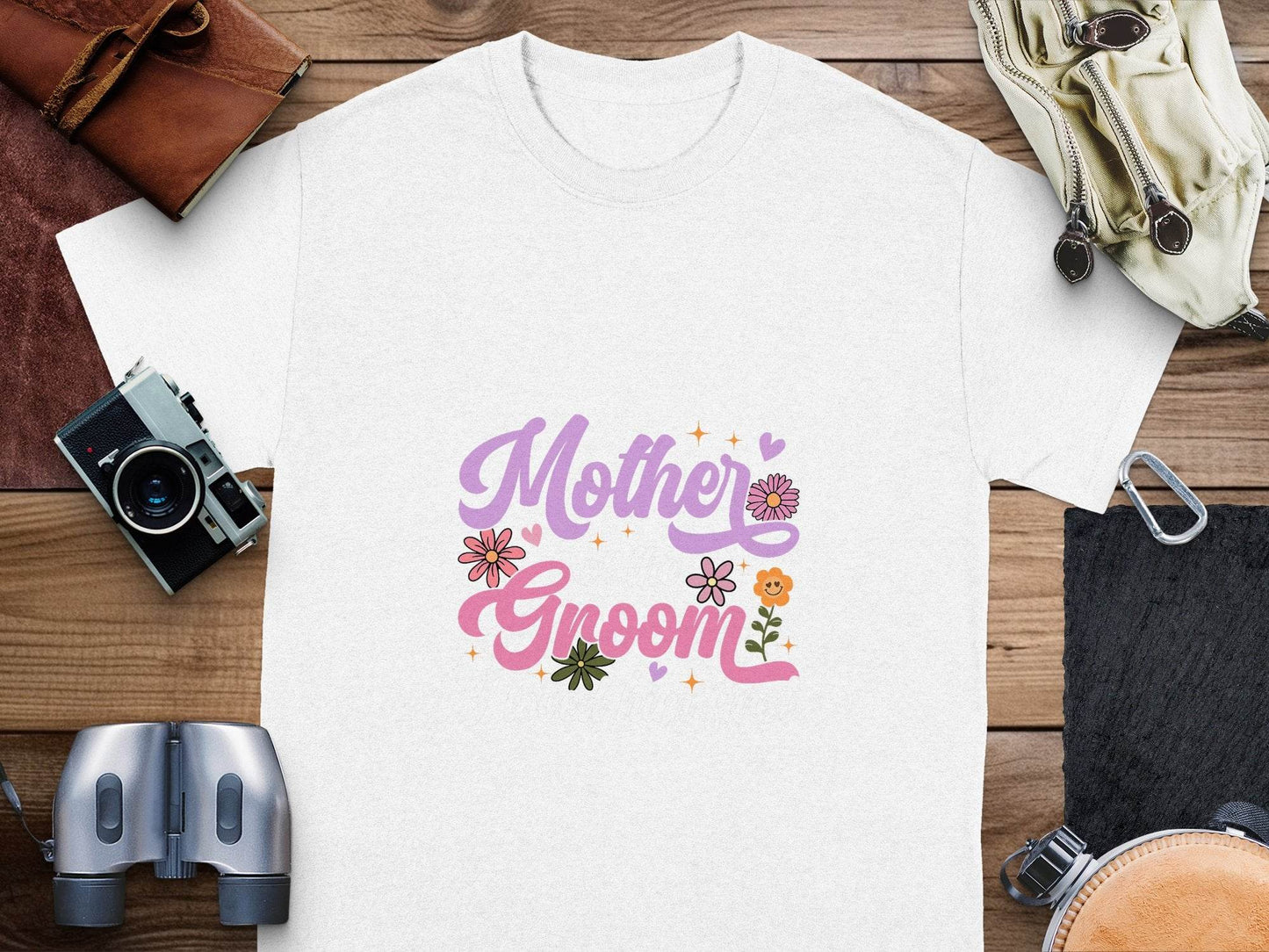 Mother of the Groom I Loved Him First Floral Art T-Shirt - Design & Vybe