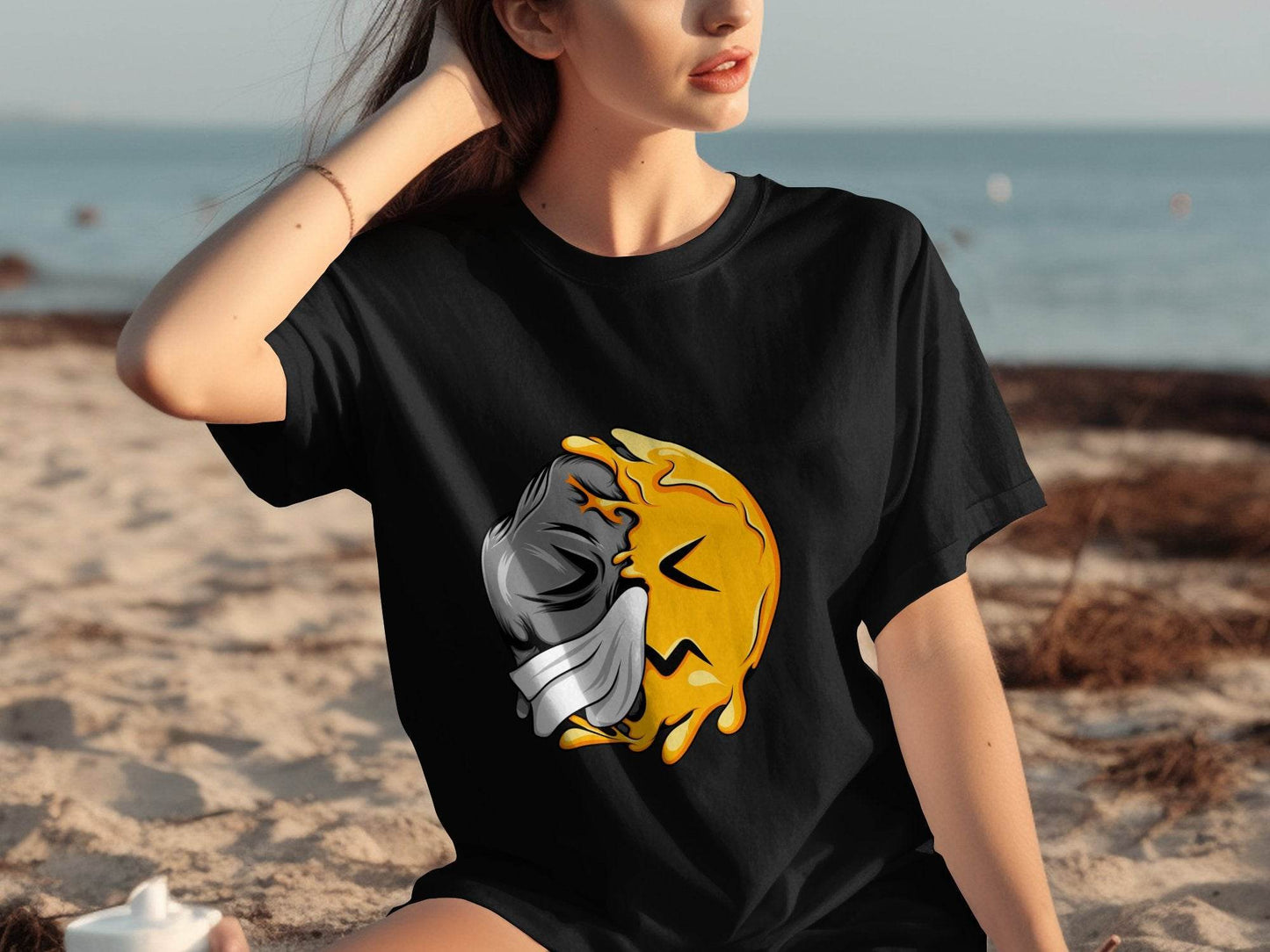 Abstract Art Smiley Design Graphic T-Shirt - Design & Vybe