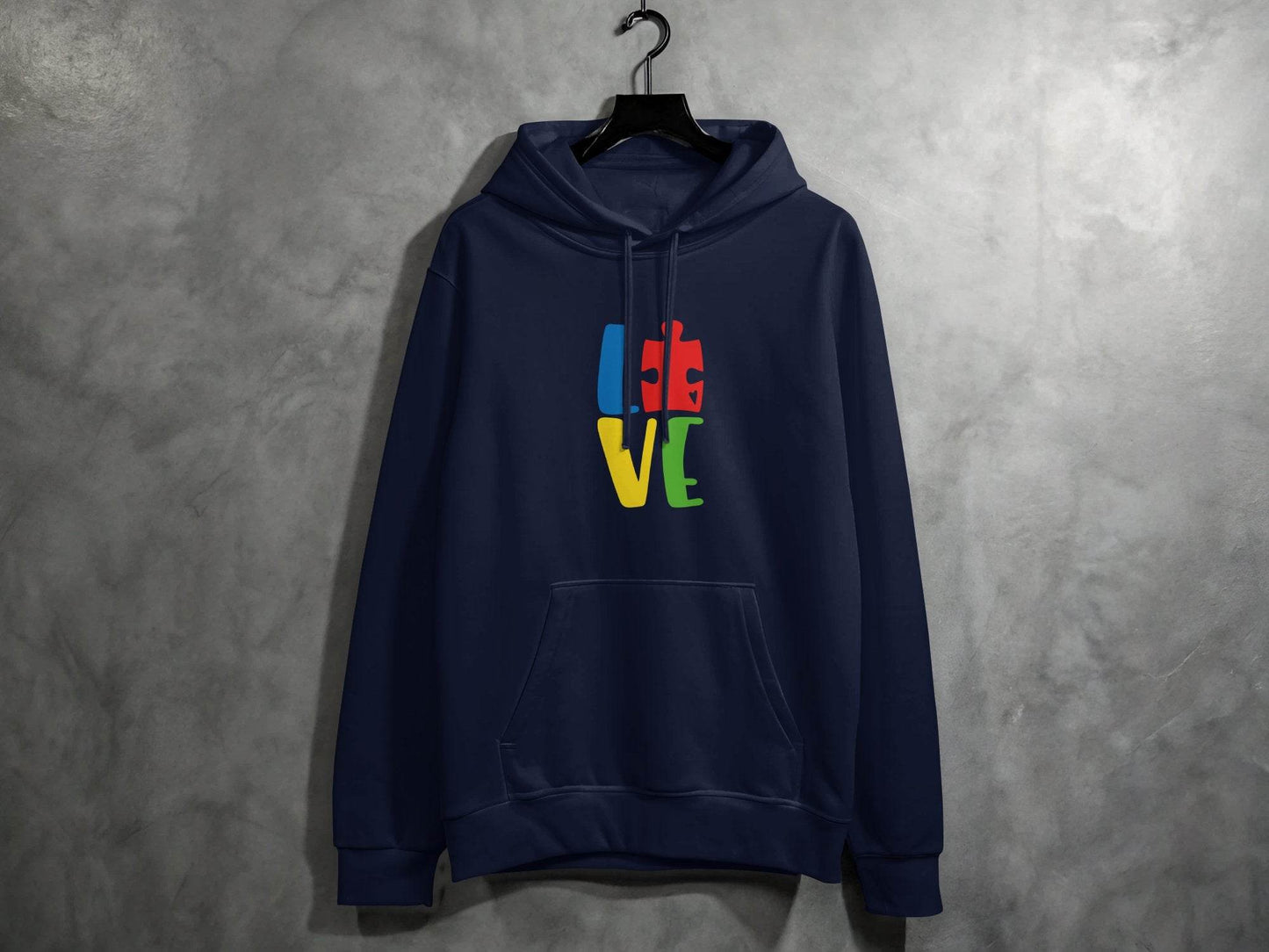 Autism Awareness Puzzle Piece Love Graphic Hoodie - Design & Vybe