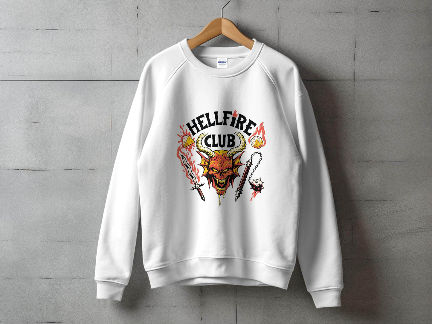 Hellfire Club with Dice and Sword Design Unisex Sweater - Design & Vybe