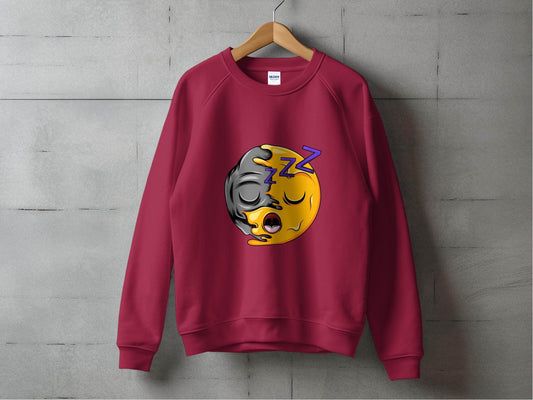 Tired Cartoon Character with Snoozing ZZZ Symbols Sweater - Design & Vybe