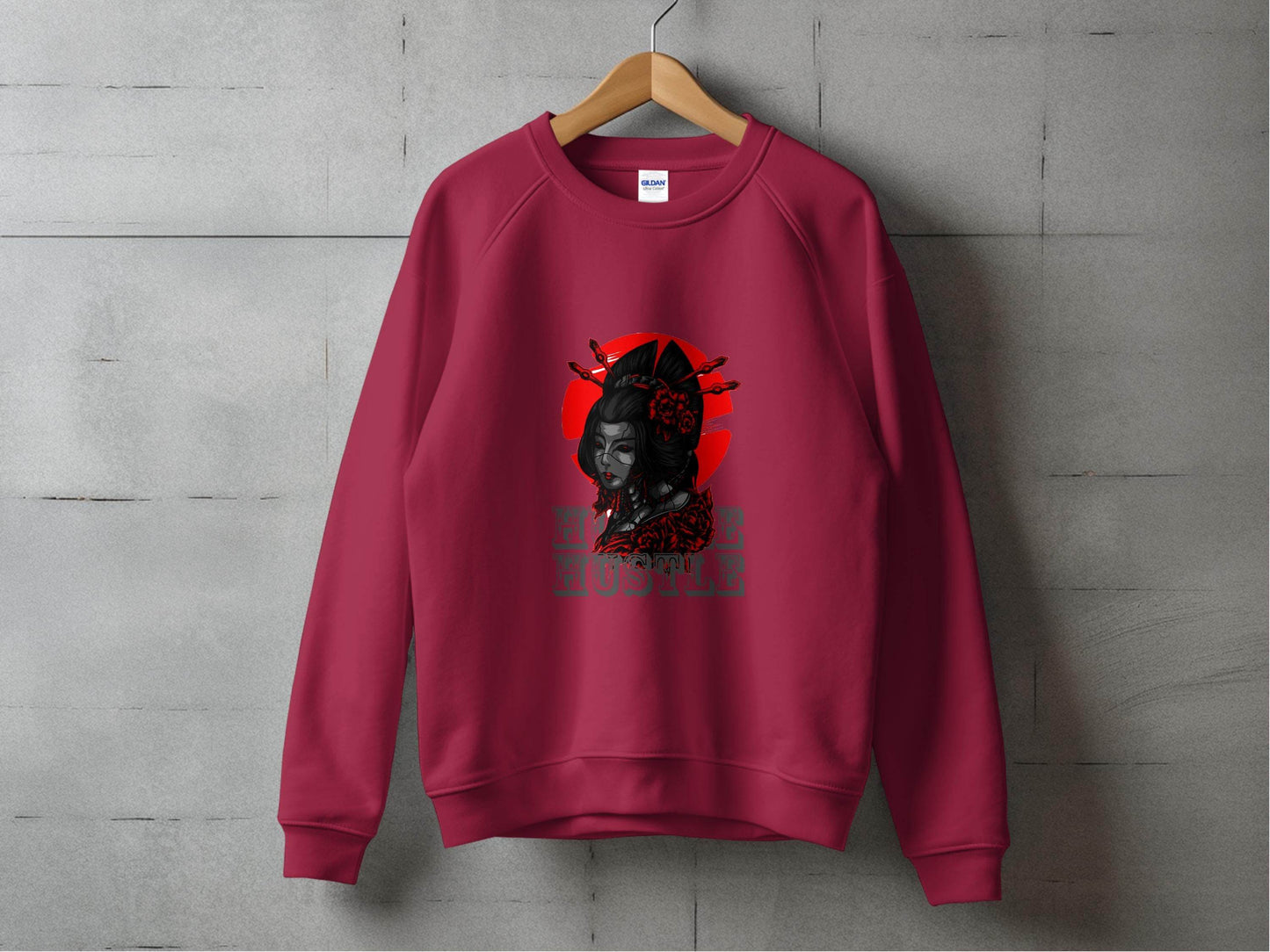 Cyberpunk Geisha Hustle Graphic Image Sweater - Design & Vybe