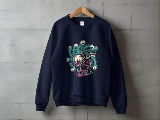 Eye Monster Colorful Fantasy Illustration Graphic Sweater - Design & Vybe