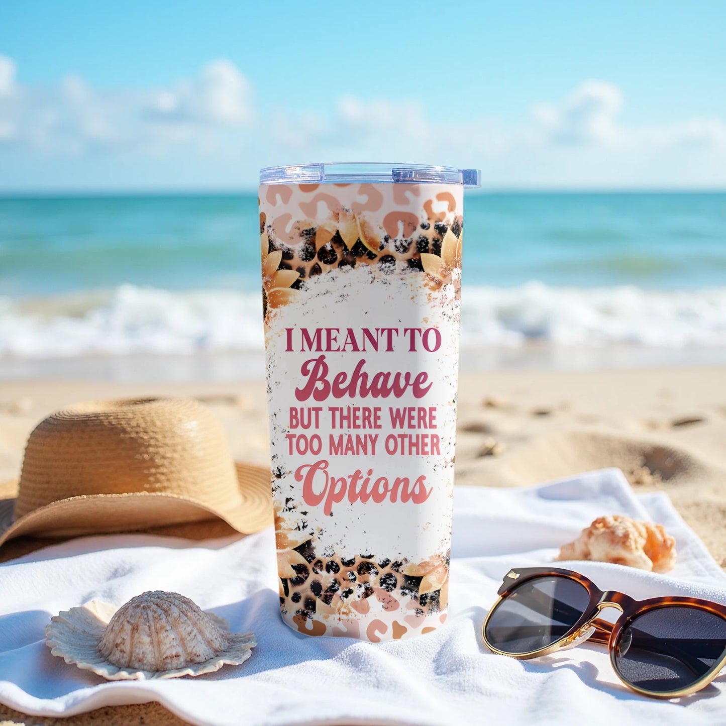 I Meant to Behave Funny Beach Travel Mug product