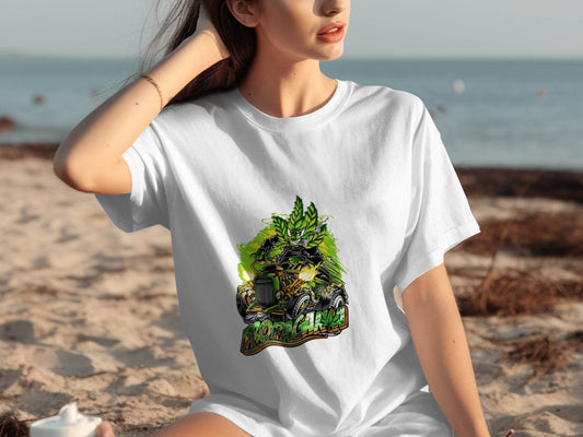 Propaganja Leaf Hot Rod Rider Graphic Print Design T-Shirt - Design & Vybe