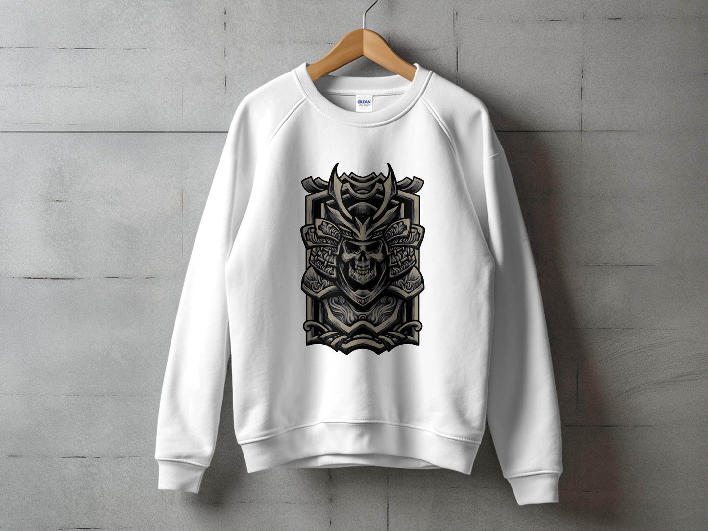 Samurai Warrior Skull Art Design Sweater - Design & Vybe
