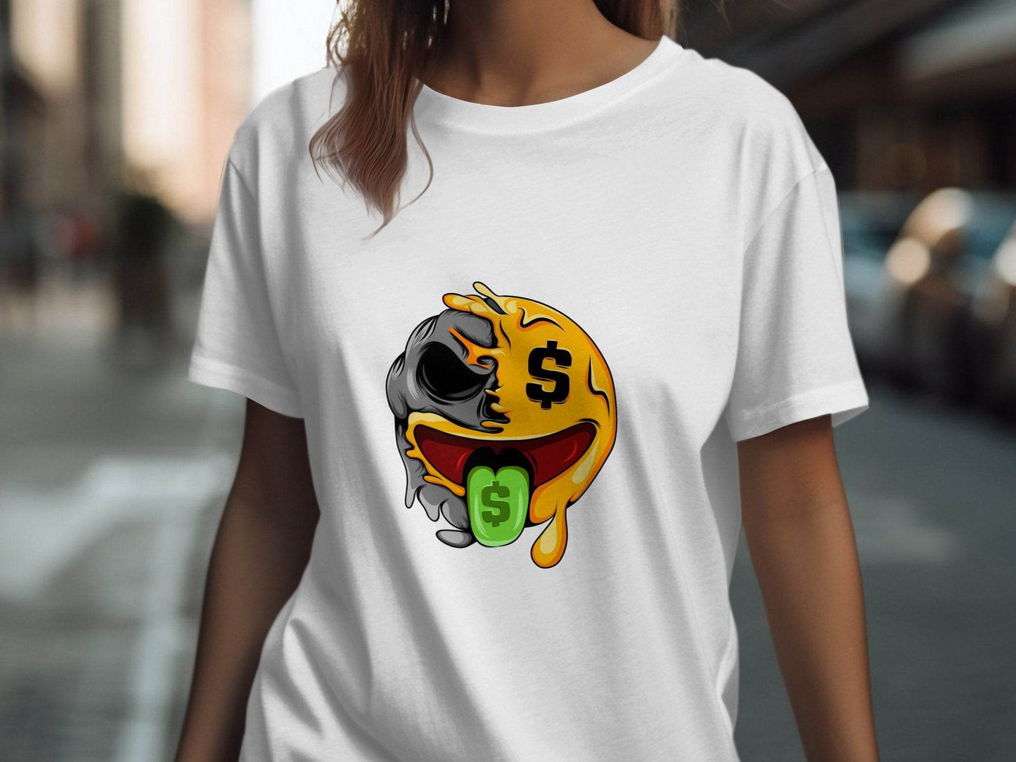 Melting Money Emoji Graphic Image For Mens Womens T-Shirt - Design & Vybe