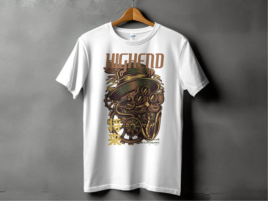 Highend Steampunk Character Illustration Print T-Shirt - Design & Vybe