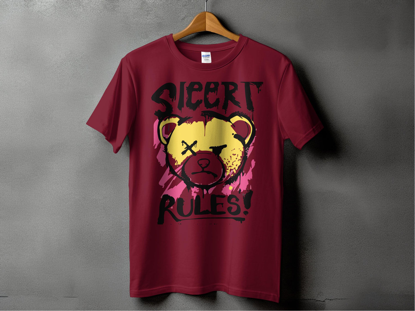 Sicert Rules Graphic Bear Print T-shirt product