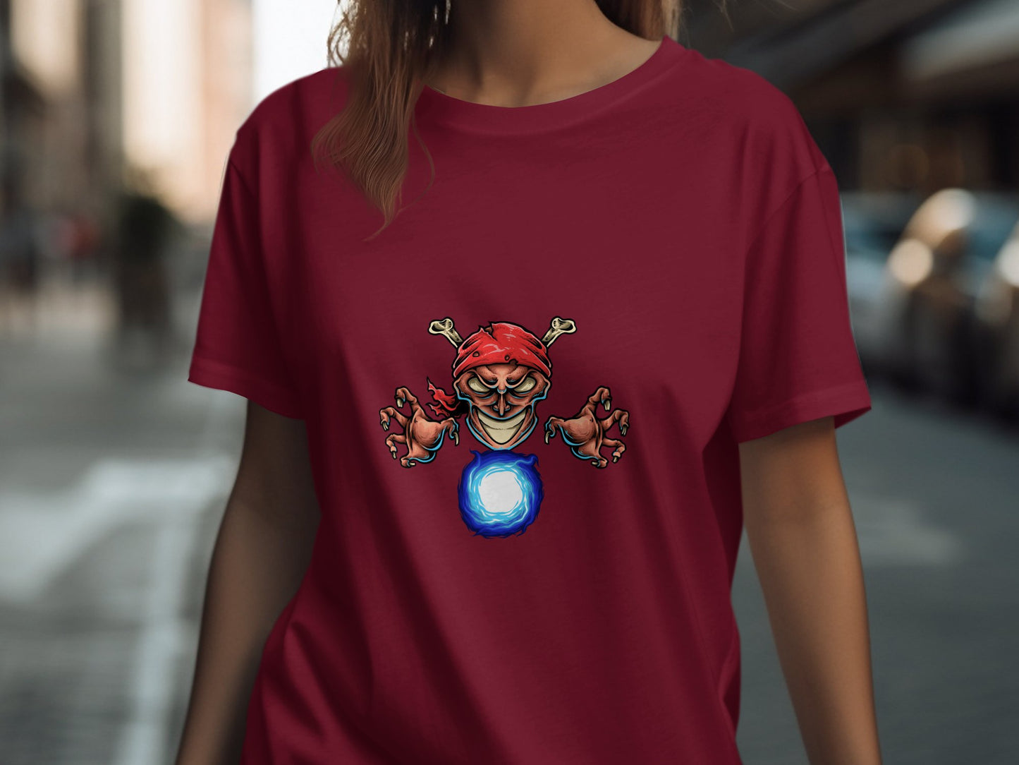 Captivating Graphic Red Shirt with Unique Design product type
