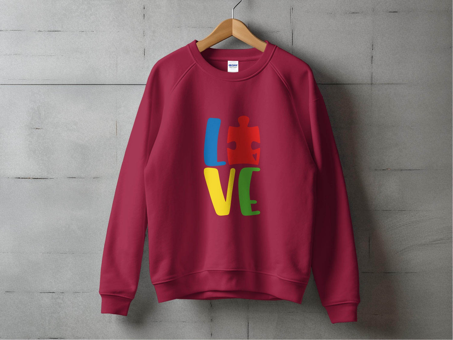 Autism Awareness Puzzle Piece Love Graphic Sweater - Design & Vybe