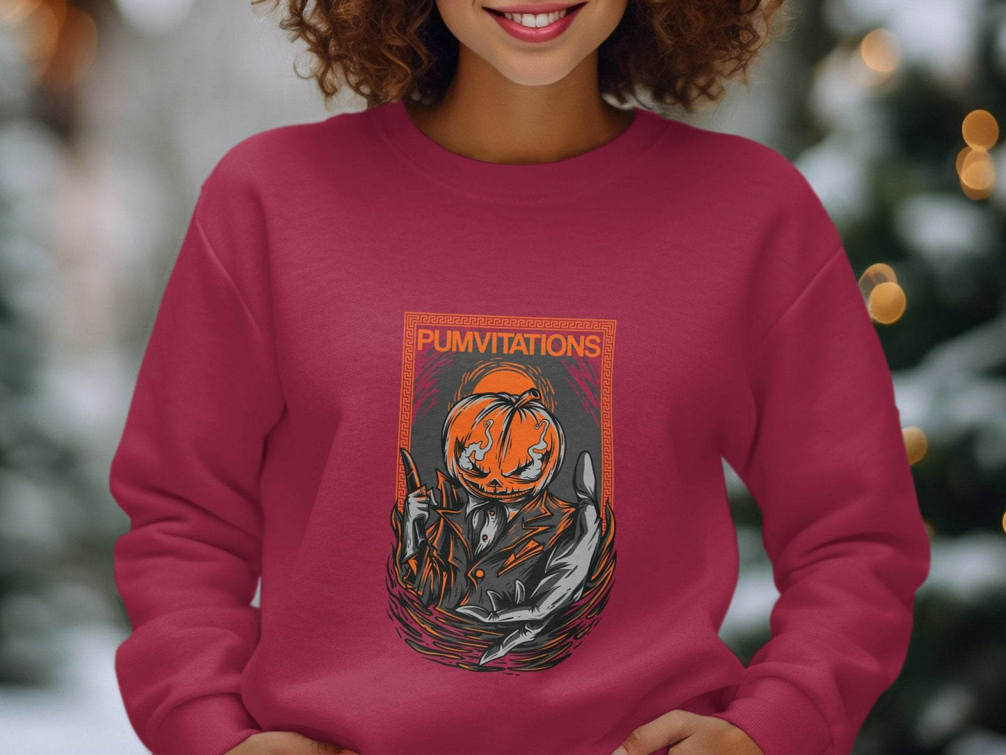 Pumvitations Design for Halloween Pumpkin Man Hoodie - Design & Vybe