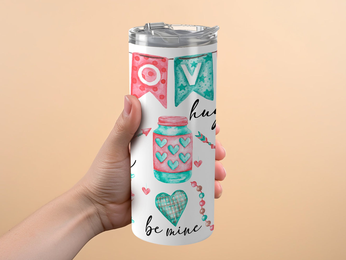 Valentine's Day Love Design Tumbler Be Mine Hug Product