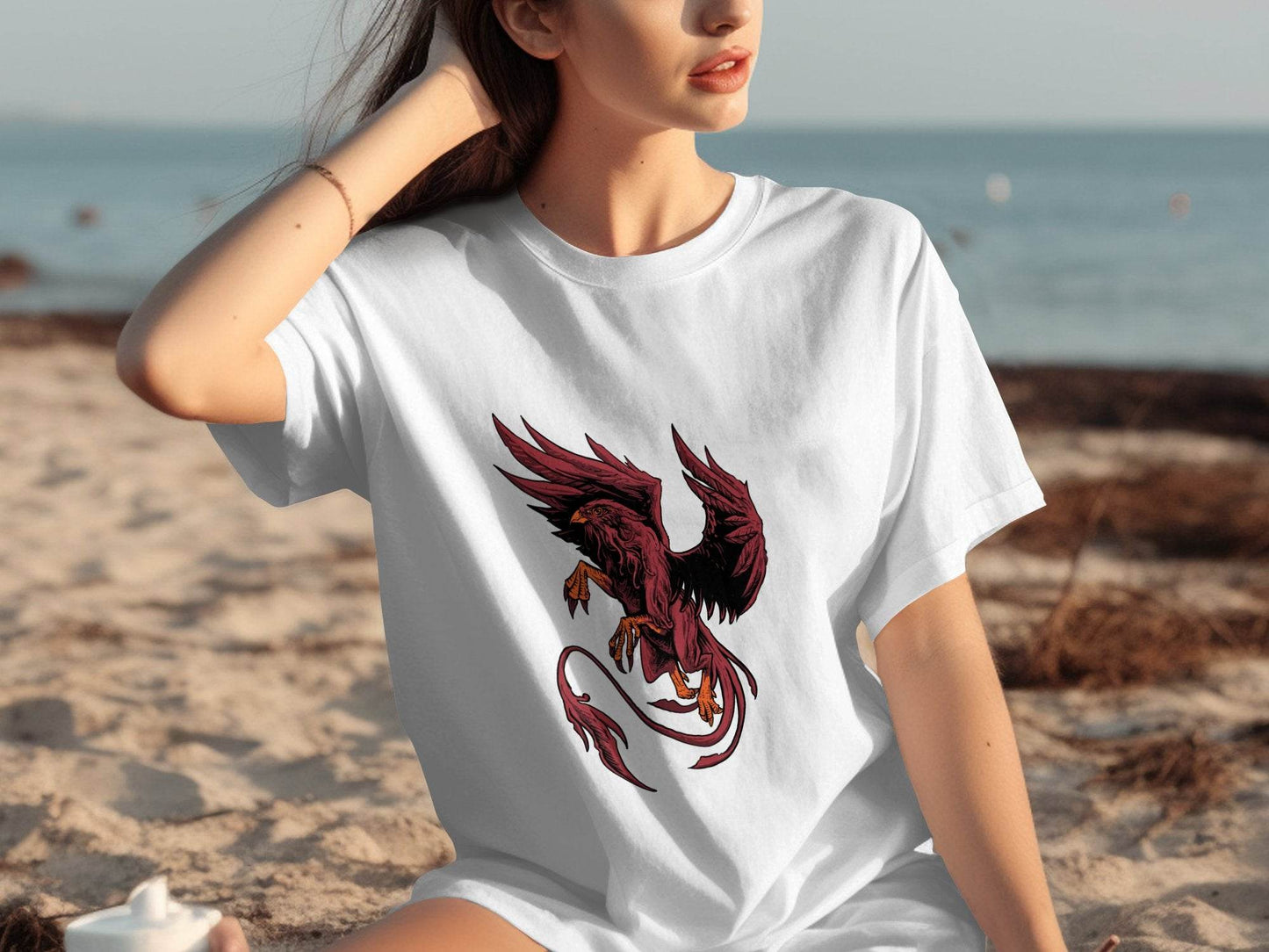 Fierce Mythical Creature Art Design Printed T-Shirt - Design & Vybe
