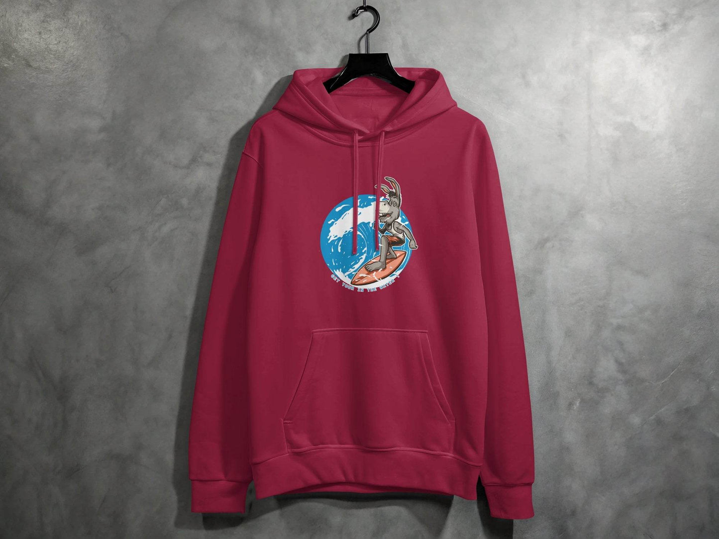 Donkey Surfing Adventure Graphic Print Hoodie - Design & Vybe