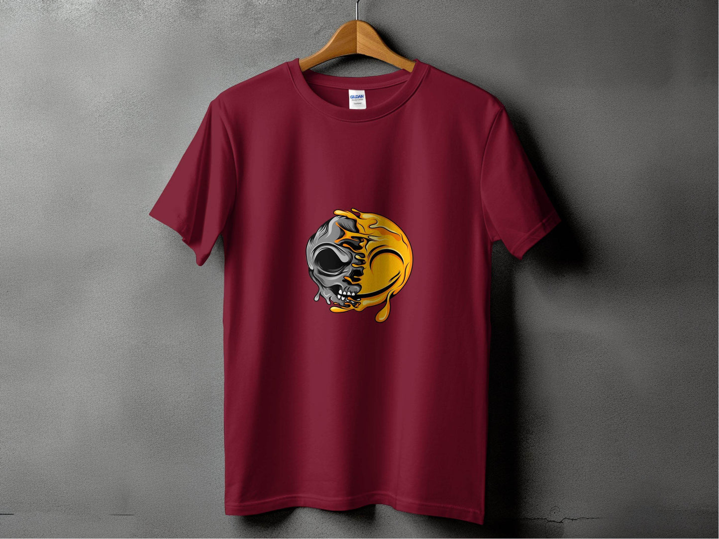 Skull and Liquid Graphic Cool Artistic Style T-Shirt - Design & Vybe