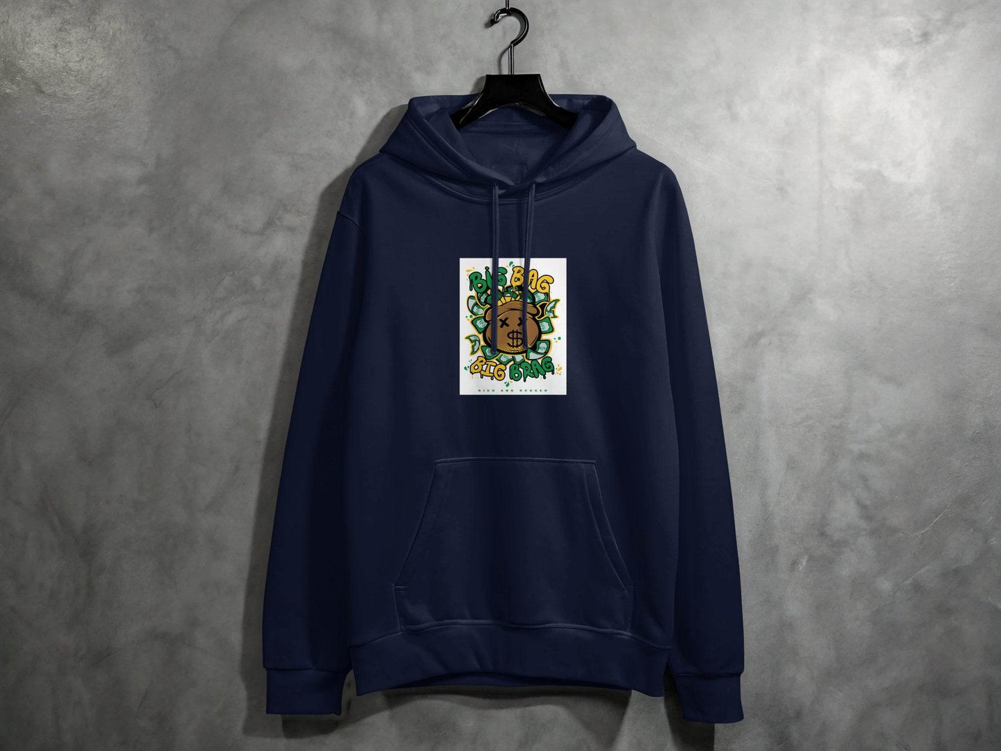 Big Bag and Big Brag Rich and Rugged Design Hoodie - Design & Vybe