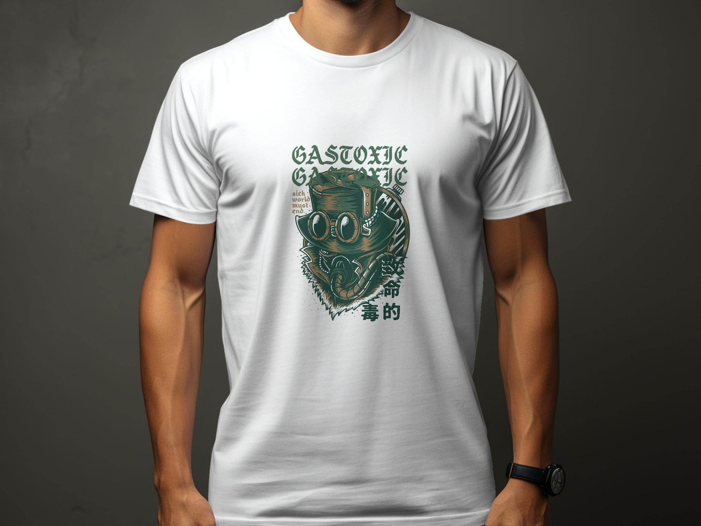 Gastoxic Sick World Must End Illustrated Artwork T-Shirt - Design & Vybe