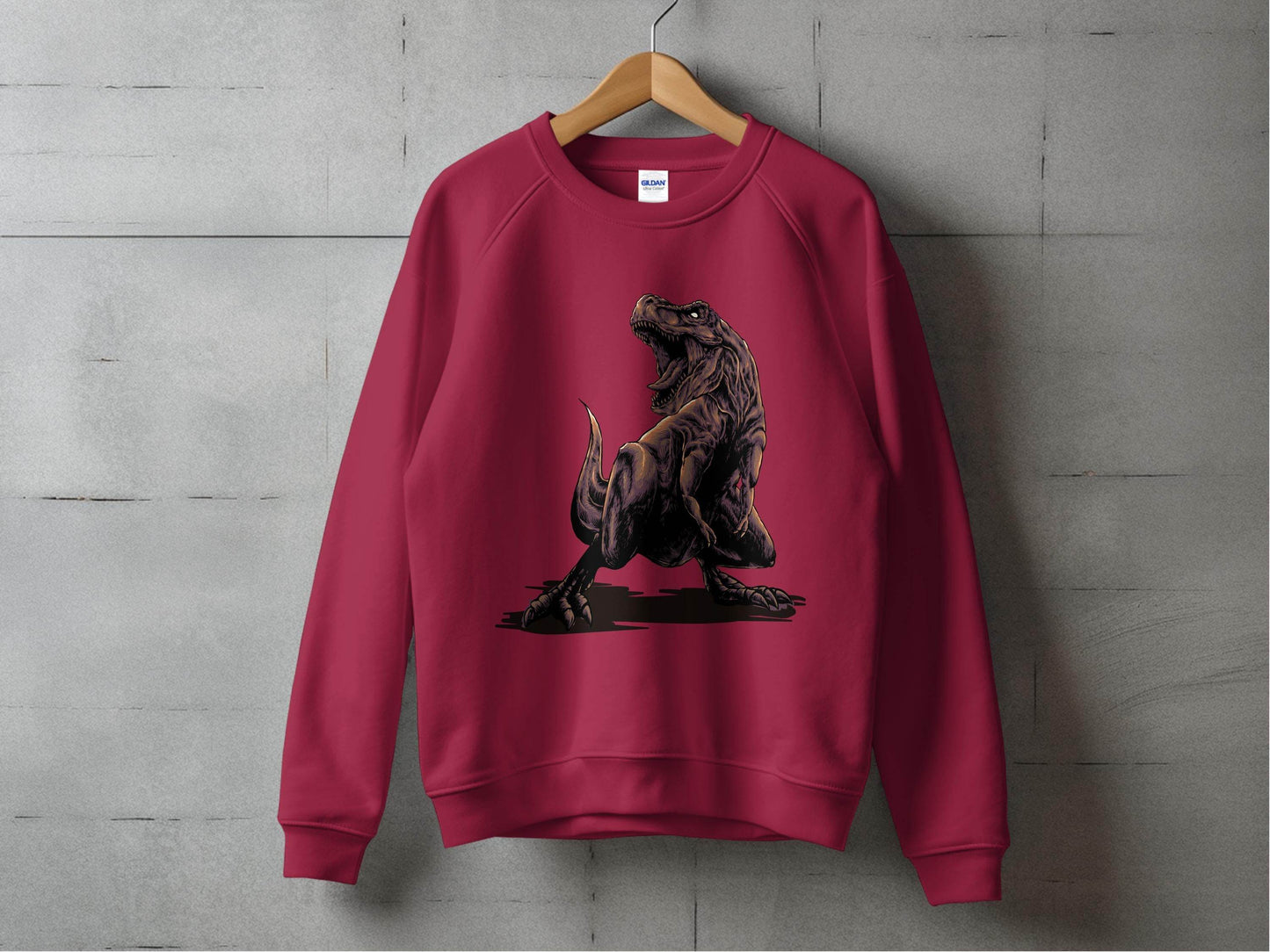 Fierce T-Rex Roaring Dinosaur Graphic Sweater - Design & Vybe