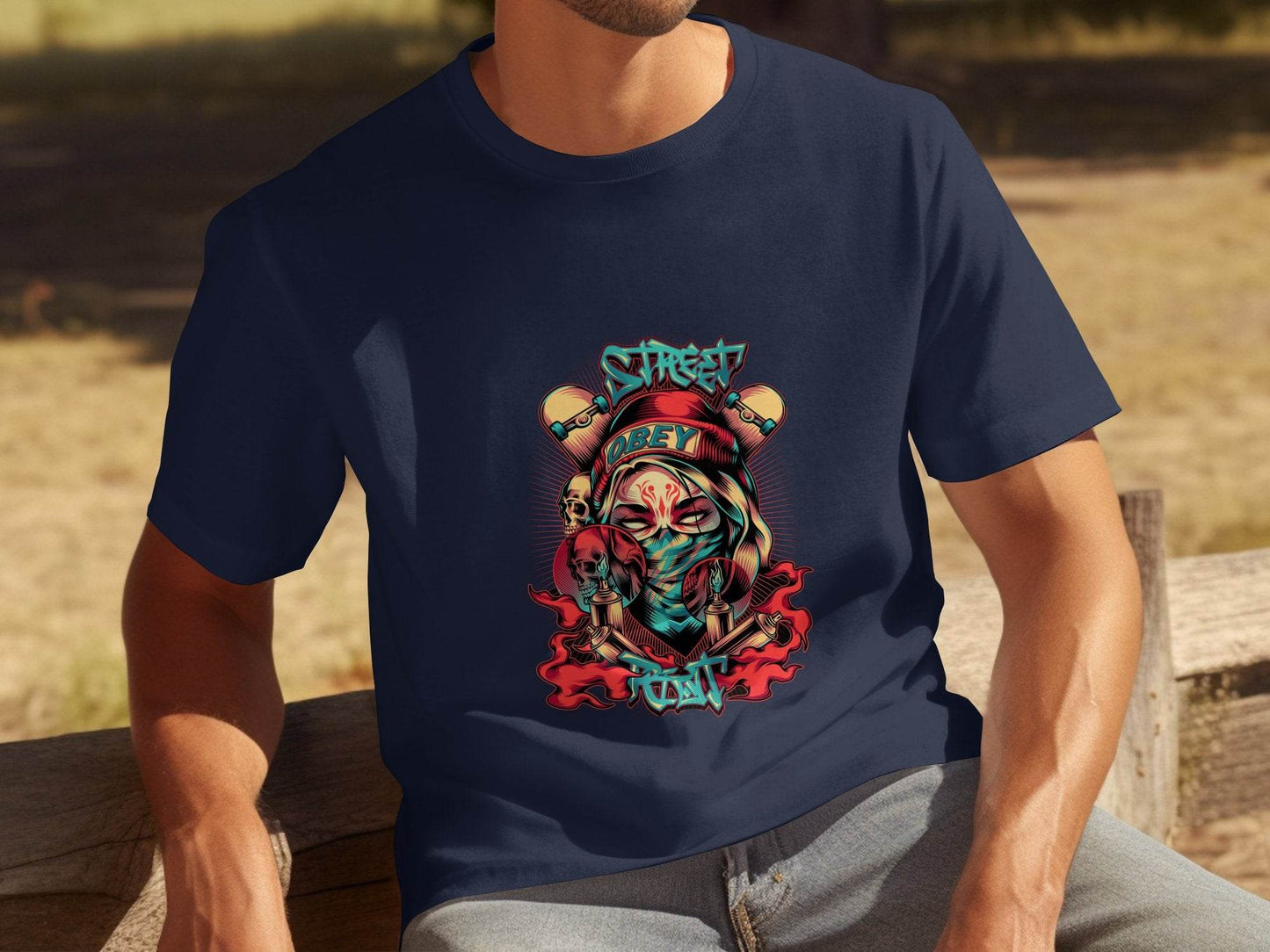 Street Art Graffiti Obey Slogan With Skulls T-Shirt - Design & Vybe