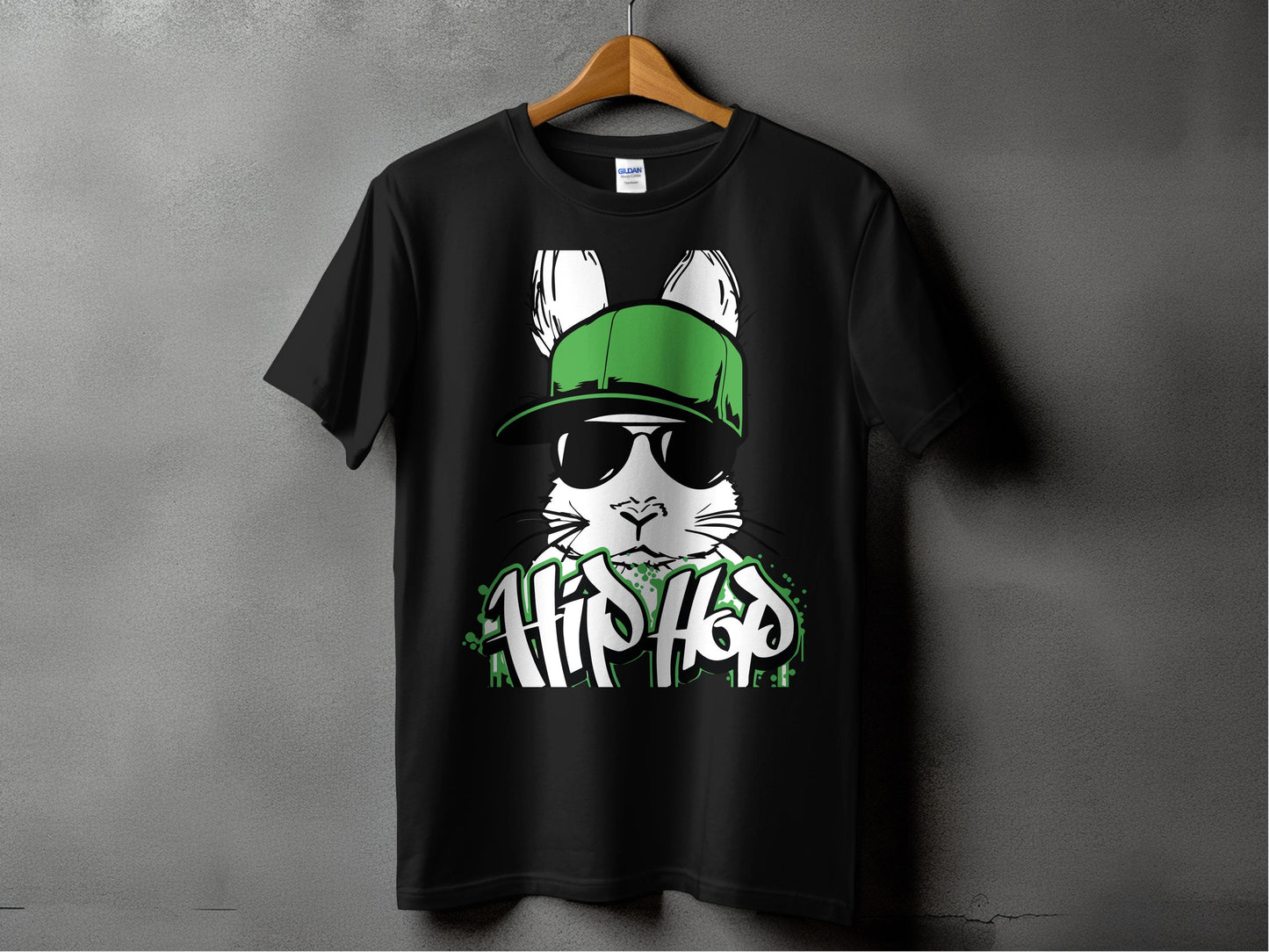 Cool Hip Hop Rabbit Graphic T-Shirt product