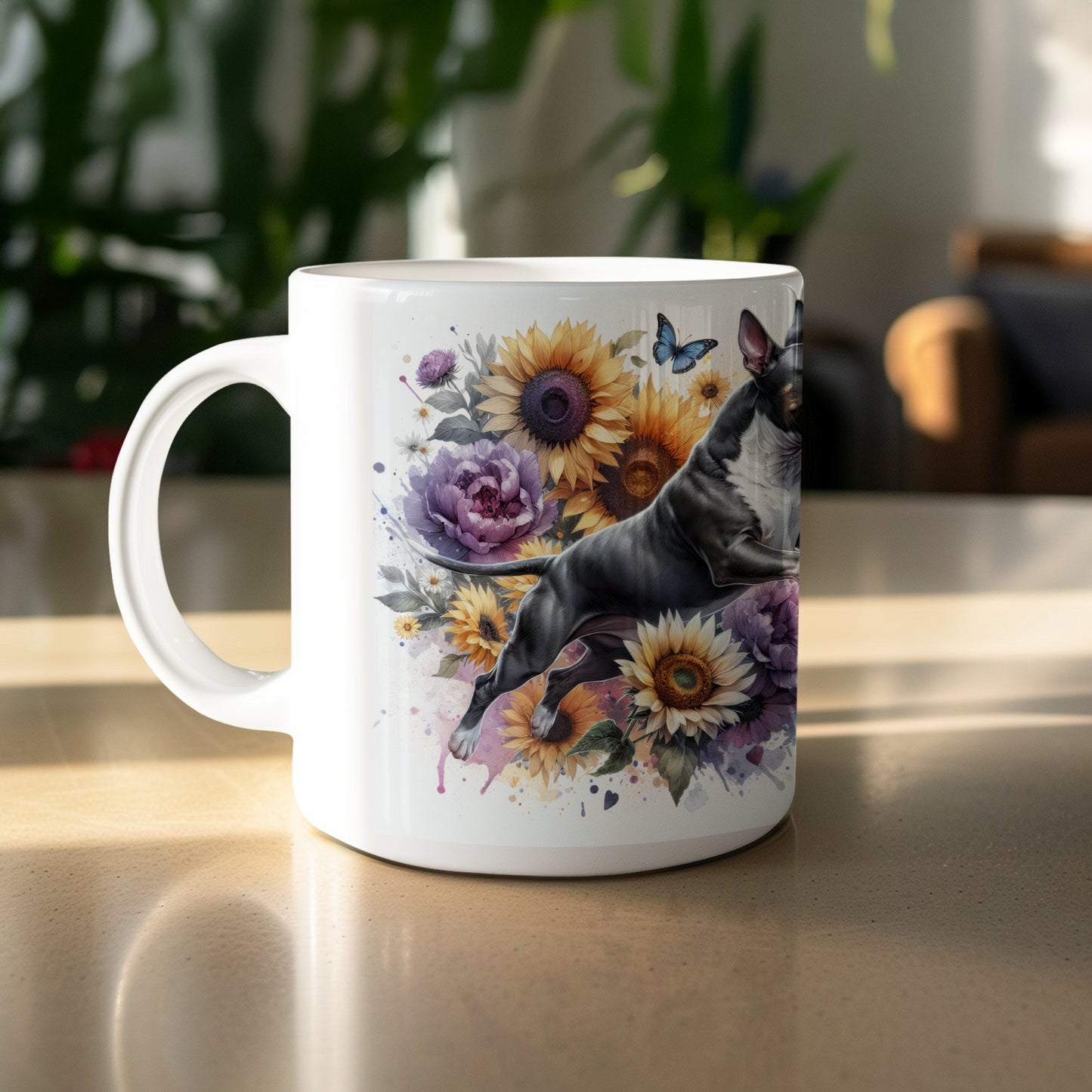 Floral Sunflower Rabbit Design Coffee Mug Product