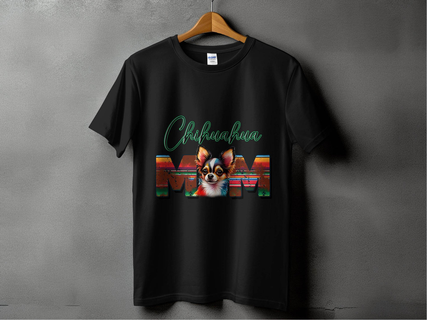Chihuahua Mom Dog Colorful Letters Design T-Shirt - Design & Vybe