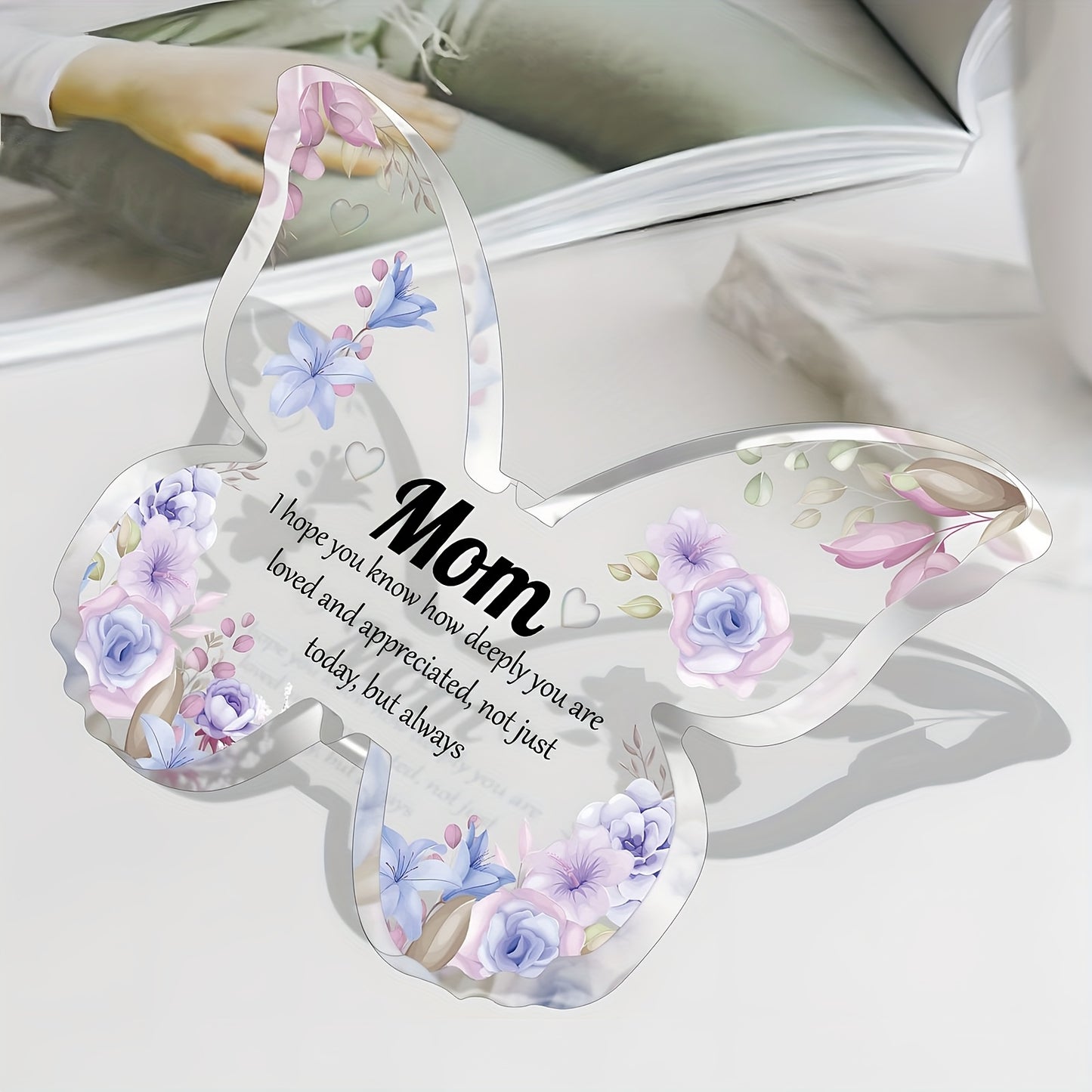 Heartfelt Butterfly Acrylic Keepsake for Mom