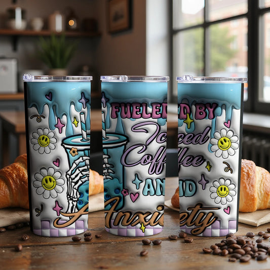 Fueled by Iced Coffee and Anxiety Travel Mug product