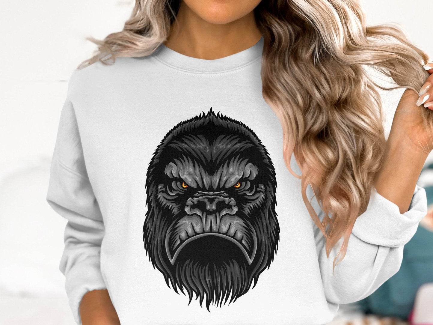 Fierce Beast Design Angry Gorilla Face Sweater - Design & Vybe