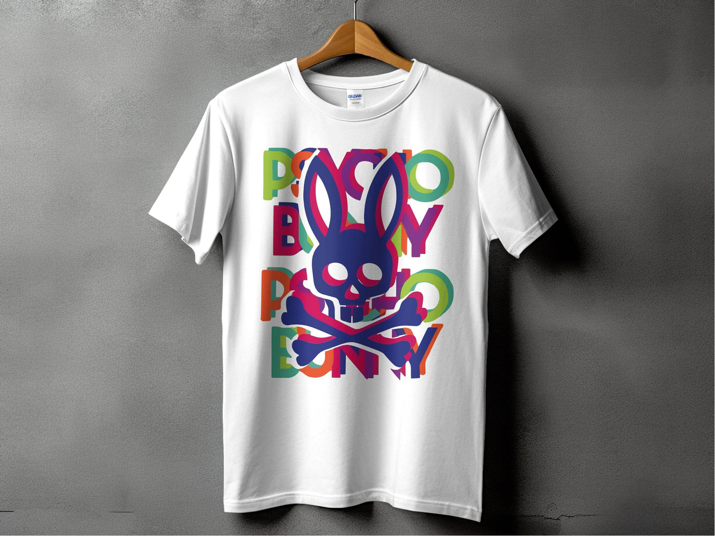 Bold and Colorful Design with Rabbit Skull T-Shirt - Design & Vybe
