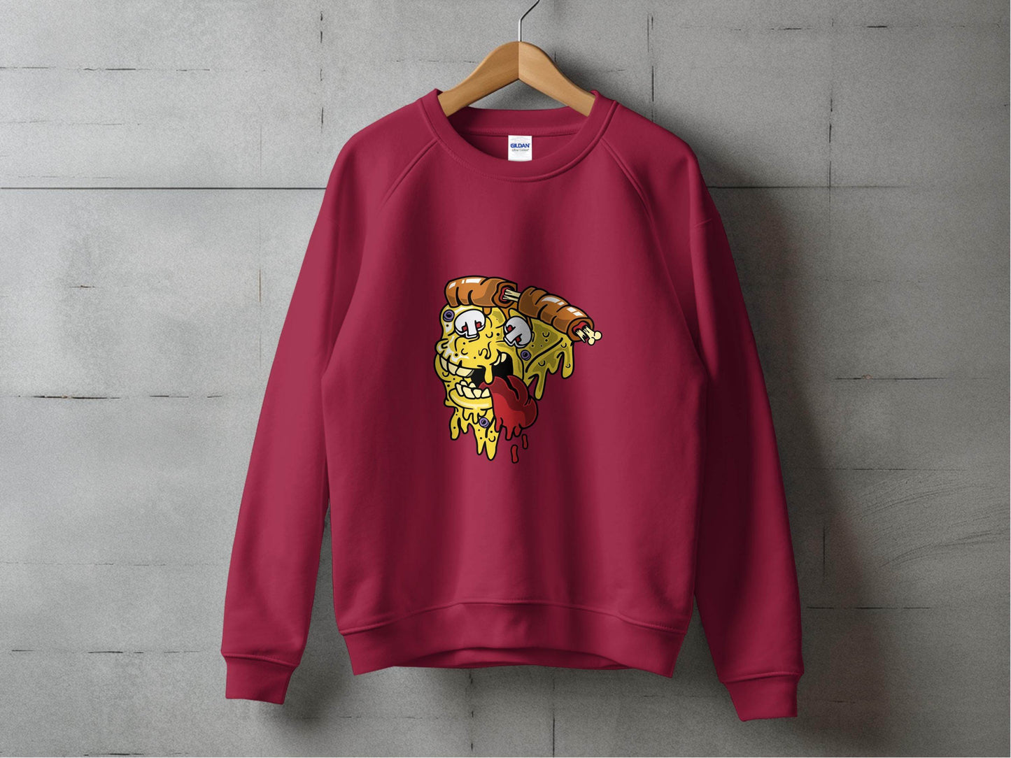 Monstrous Melting Pizza Slice Graphic Design Sweater - Design & Vybe