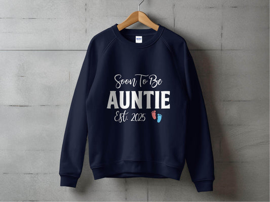 Soon To Be Auntie Est 2025 Design New Auntie Sweater - Design & Vybe