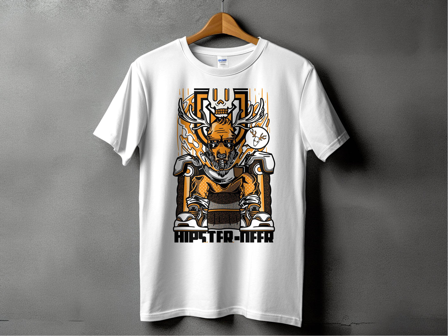 Hipster Deer Street Art Graphic Design For Casual T-Shirt - Design & Vybe