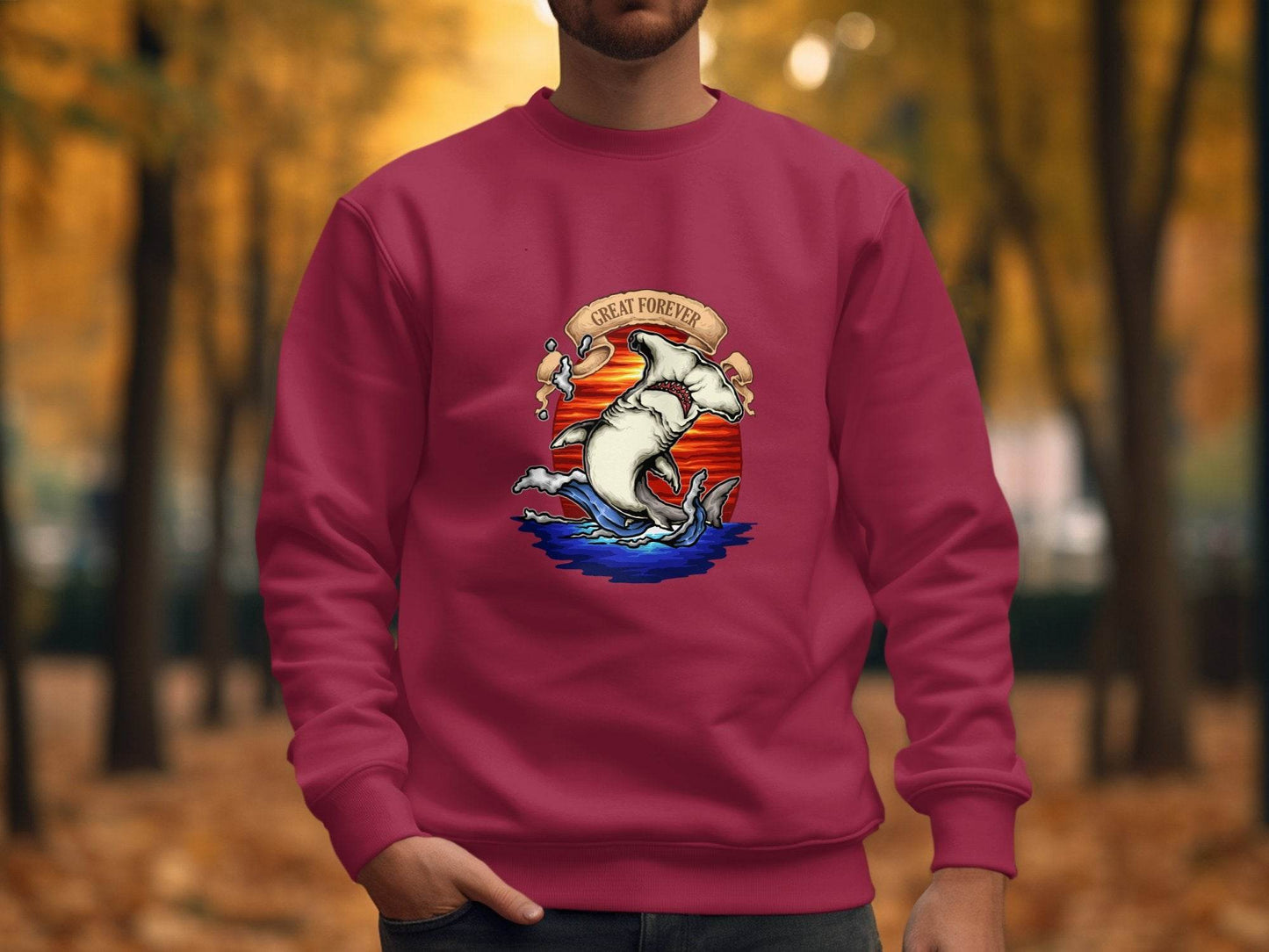Hammerhead Shark Illustration Graphic Sweater - Design & Vybe