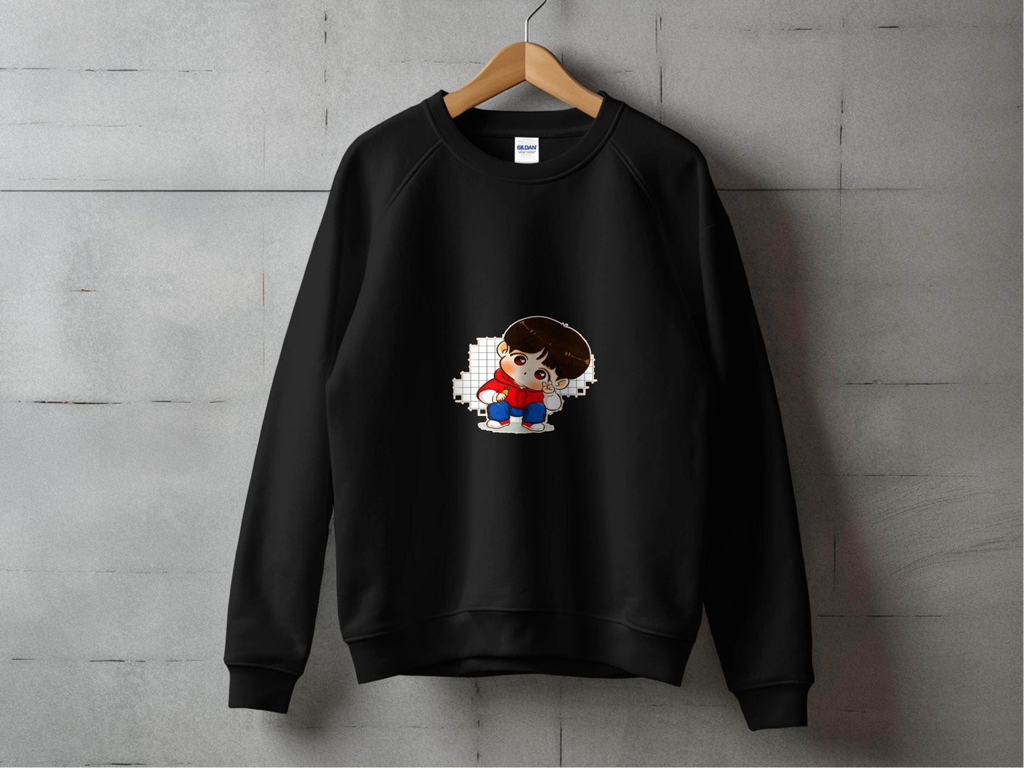 Cute Cartoon Boy In Red Hoodie Carrot in Hand Hoodie - Design & Vybe