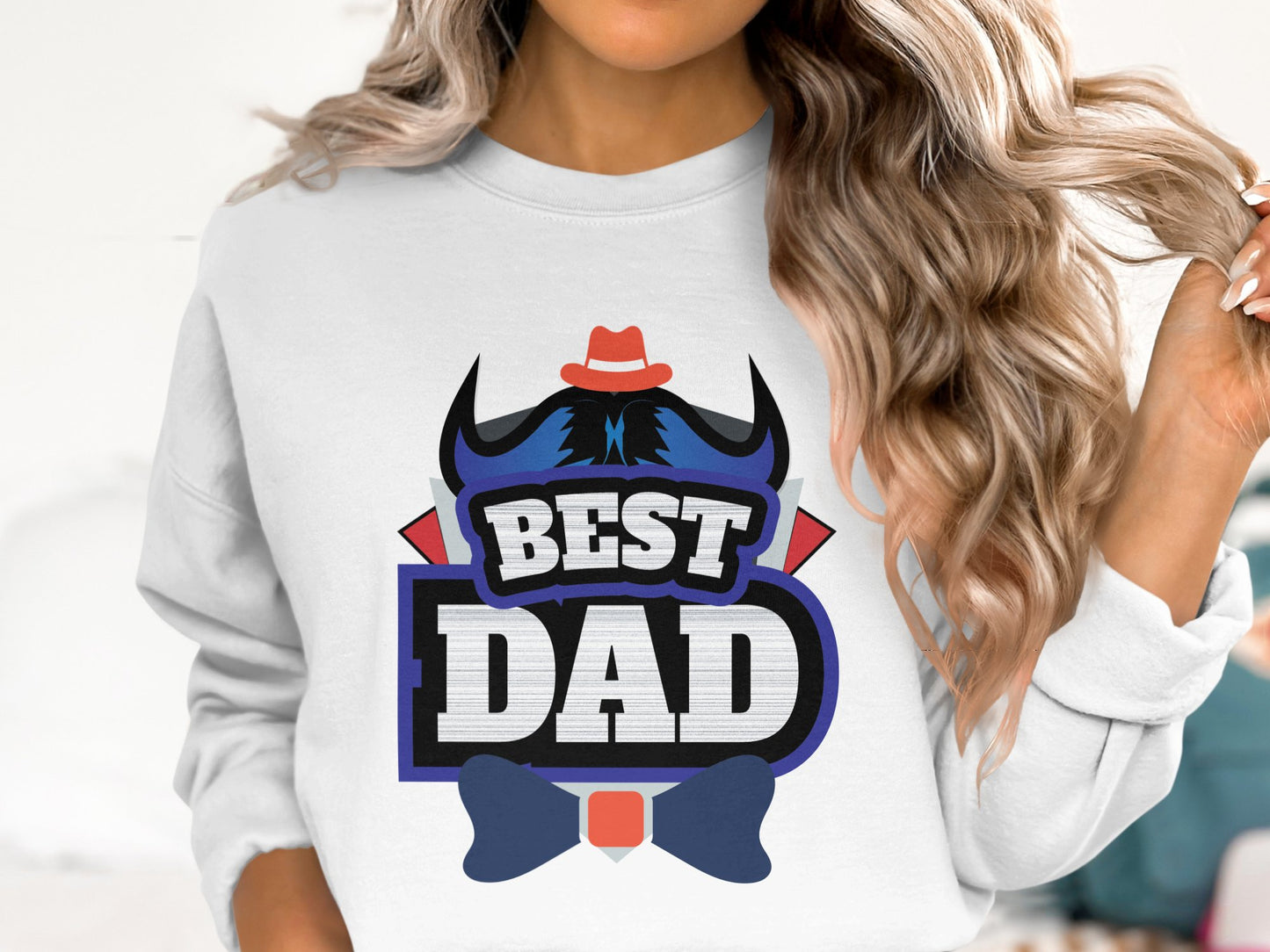 Best Dad Graphic Print Sweatshirt Unisex product type