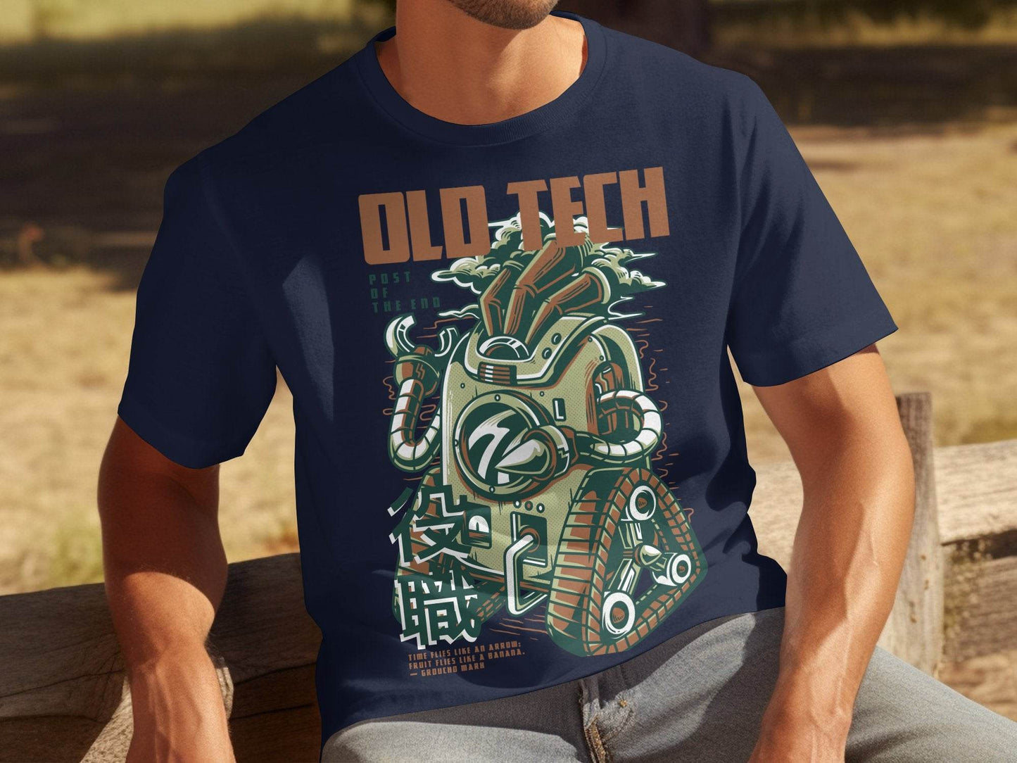 Old Tech Post End Cool Robot Design Graphic T-Shirt - Design & Vybe