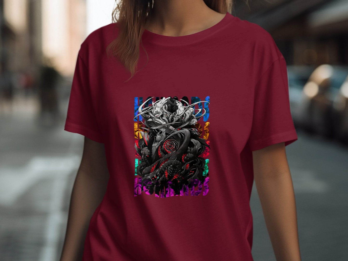 Complex Creature Design with Colorful Accents Premium T-Shirt - Design & Vybe