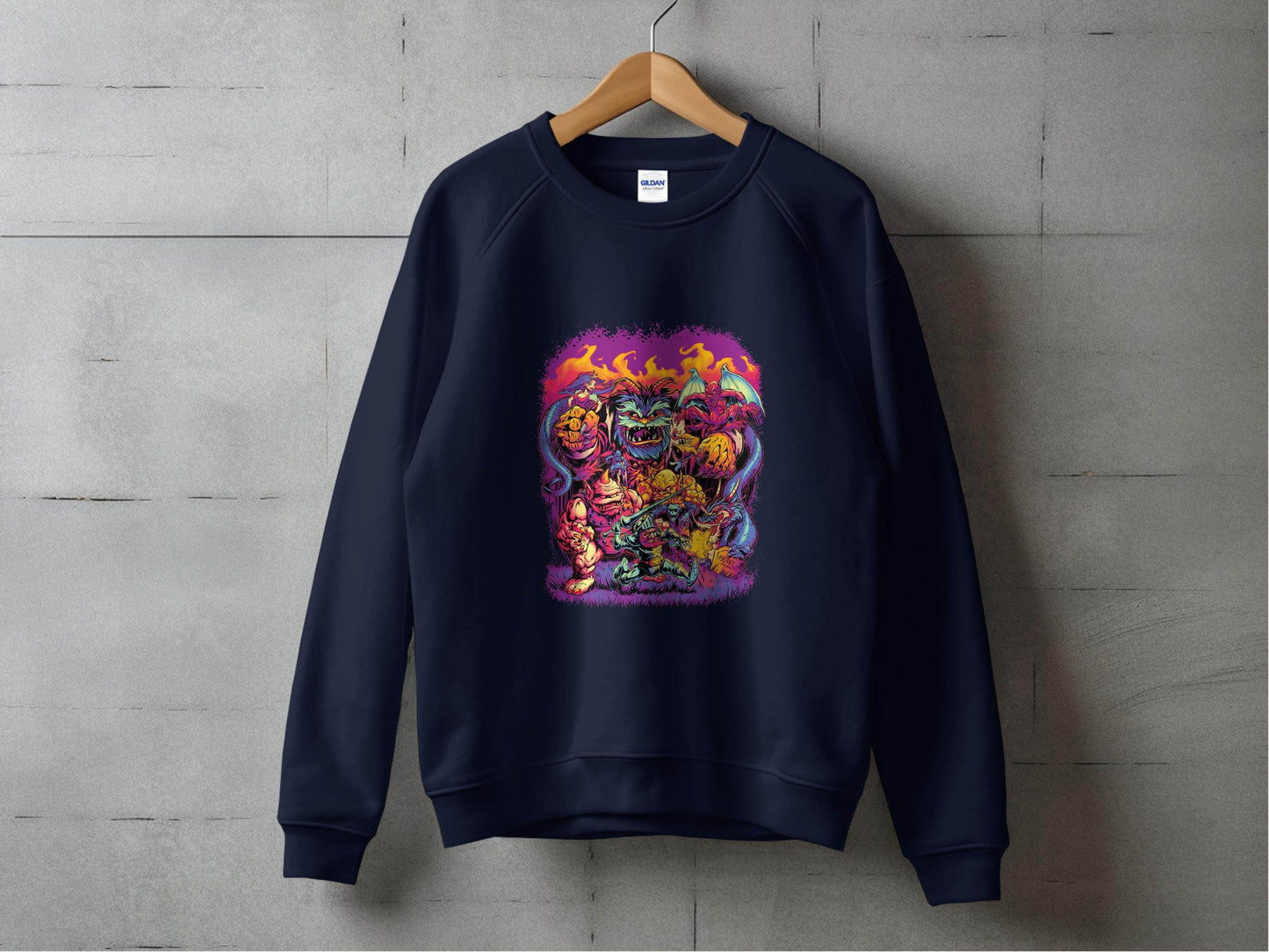 Epic Fantasy Illustration Featuring Fearsome Creatures Sweater - Design & Vybe