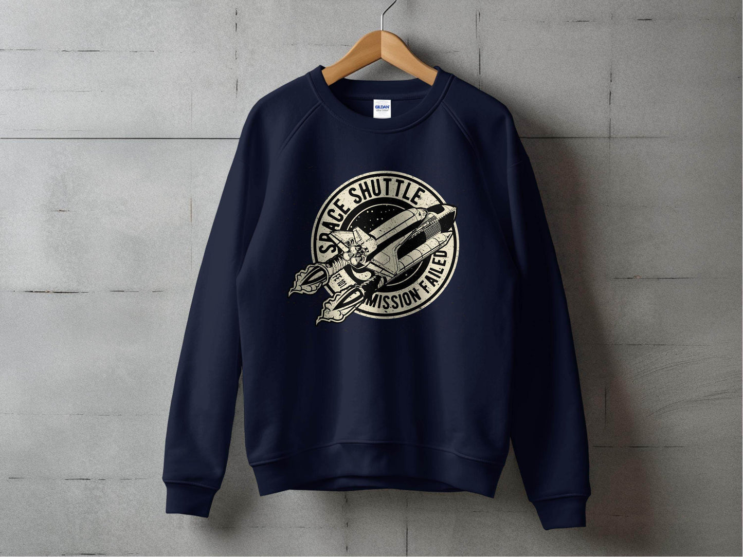 Space Shuttle Mission Failed Graphic Print Sweater - Design & Vybe