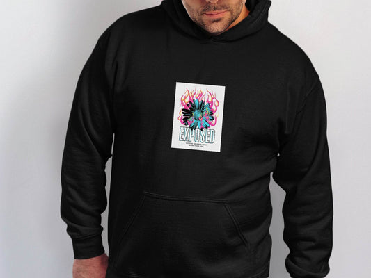 Exposed With Floral Fire No One Belongs Here Hoodie - Design & Vybe